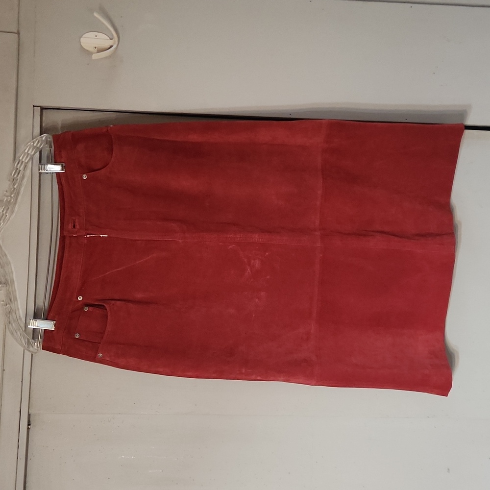Suede skirt
